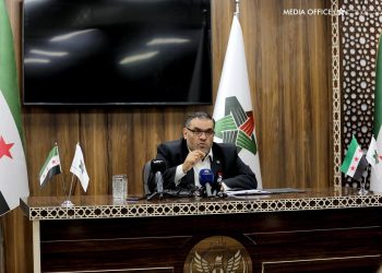 العبدة يعقد مؤتمراً صحفياً في ريف حلب للحديث عن آخر التطورات في قضية إدلب