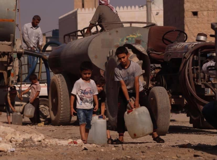 العاسمي يحذر من كارثة إنسانية قد تصيب أهالي مدينة الباب بعد قطع نظام الأسد المياه عنها