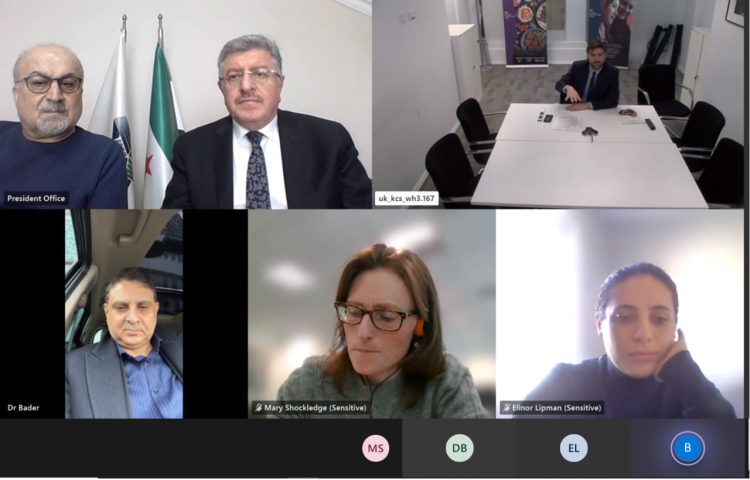 رئيس الائتلاف الوطني يبحث مع المبعوث البريطاني ضرورة تقديم الدعم العاجل