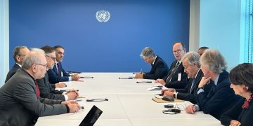 وفد هيئة التفاوض السورية يلتقي الأمين العام للأمم المتحدة في نيويورك