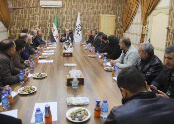 وفد الائتلاف الوطني يعقد اجتماعاً مع المجلس المحلي لمدينة الباب بريف حلب 